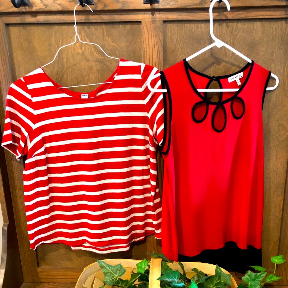 2 Red shirts are better than 1! This lots for you!